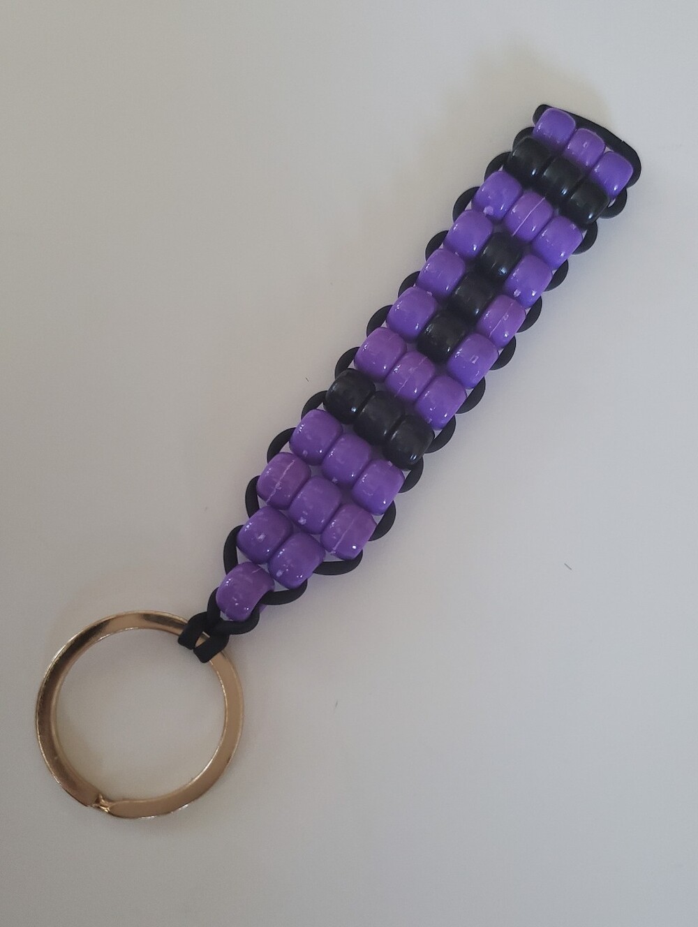 Handmade Beaded Purple Crayon Keychain/Bag Charm Teacher Back To School